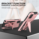 For Samsung Galaxy A31 Super V Armor PC + TPU Shockproof Case with Invisible Holder(Rose Gold)