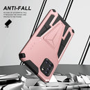For Samsung Galaxy A31 Super V Armor PC + TPU Shockproof Case with Invisible Holder(Rose Gold)