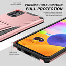 For Samsung Galaxy A31 Super V Armor PC + TPU Shockproof Case with Invisible Holder(Rose Gold)