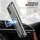 For Samsung Galaxy A31 Super V Armor PC + TPU Shockproof Case with Invisible Holder(Silver)