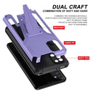For Samsung Galaxy A31 Super V Armor PC + TPU Shockproof Case with Invisible Holder(Purple)