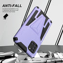 For Samsung Galaxy A31 Super V Armor PC + TPU Shockproof Case with Invisible Holder(Purple)