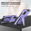 For Samsung Galaxy A31 Super V Armor PC + TPU Shockproof Case with Invisible Holder(Purple)