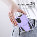 For Samsung Galaxy A31 Super V Armor PC + TPU Shockproof Case with Invisible Holder(Purple)