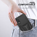 For Samsung Galaxy A02 Super V Armor PC + TPU Shockproof Case with Invisible Holder(Black)