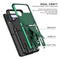 For Samsung Galaxy Z Flip3 5G Super V Armor PC + TPU Shockproof Case with Invisible Holder(Dark Green)