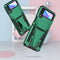 For Samsung Galaxy Z Flip3 5G Super V Armor PC + TPU Shockproof Case with Invisible Holder(Dark Green)