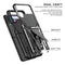 For Samsung Galaxy Z Flip3 5G Super V Armor PC + TPU Shockproof Case with Invisible Holder(Black)