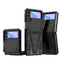 For Samsung Galaxy Z Flip3 5G Super V Armor PC + TPU Shockproof Case with Invisible Holder(Black)