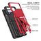 For Samsung Galaxy Z Flip3 5G Super V Armor PC + TPU Shockproof Case with Invisible Holder(Red)