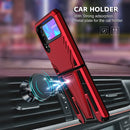 For Samsung Galaxy Z Flip3 5G Super V Armor PC + TPU Shockproof Case with Invisible Holder(Red)