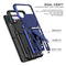 For Samsung Galaxy Z Flip3 5G Super V Armor PC + TPU Shockproof Case with Invisible Holder(Blue)