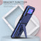 For Samsung Galaxy Z Flip3 5G Super V Armor PC + TPU Shockproof Case with Invisible Holder(Blue)