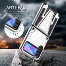 For Samsung Galaxy Z Flip3 5G Super V Armor PC + TPU Shockproof Case with Invisible Holder(Silver)