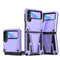 For Samsung Galaxy Z Flip3 5G Super V Armor PC + TPU Shockproof Case with Invisible Holder(Purple)
