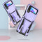 For Samsung Galaxy Z Flip3 5G Super V Armor PC + TPU Shockproof Case with Invisible Holder(Purple)