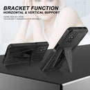 For Xiaomi Redmi 10 Super V Armor PC + TPU Shockproof Case with Invisible Holder(Black)