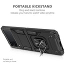 For Samsung Galaxy Z Flip3 5G Magnetic Armor Shockproof TPU + PC Folding Case with Metal Ring Holder(Black)