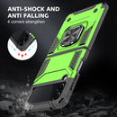 For Samsung Galaxy Z Flip3 5G Magnetic Armor Shockproof TPU + PC Folding Case with Metal Ring Holder(Green)