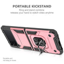 For Samsung Galaxy Z Flip3 5G Magnetic Armor Shockproof TPU + PC Folding Case with Metal Ring Holder(Rose Gold)