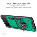 For Samsung Galaxy Z Flip3 5G Magnetic Armor Shockproof TPU + PC Folding Case with Metal Ring Holder(Dark Green)