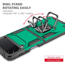 For Samsung Galaxy Z Flip3 5G Magnetic Armor Shockproof TPU + PC Folding Case with Metal Ring Holder(Dark Green)