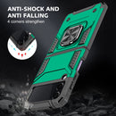 For Samsung Galaxy Z Flip3 5G Magnetic Armor Shockproof TPU + PC Folding Case with Metal Ring Holder(Dark Green)
