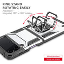 For Samsung Galaxy Z Flip3 5G Magnetic Armor Shockproof TPU + PC Folding Case with Metal Ring Holder(Silver)