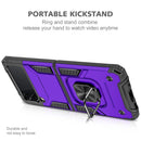 For Samsung Galaxy Z Flip3 5G Magnetic Armor Shockproof TPU + PC Folding Case with Metal Ring Holder(Purple)