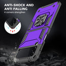 For Samsung Galaxy Z Flip3 5G Magnetic Armor Shockproof TPU + PC Folding Case with Metal Ring Holder(Purple)