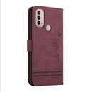 For Motorola Moto E40 Retro Skin Feel Horizontal Flip Soft TPU + PU Leather Case(Wine Red)