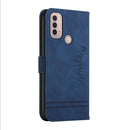 For Motorola Moto E40 Retro Skin Feel Horizontal Flip Soft TPU + PU Leather Case(Blue)
