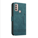 For Motorola Moto E40 Retro Skin Feel Horizontal Flip Soft TPU + PU Leather Case(Dark Green)