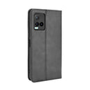 For vivo Y33s / Y21 / Y21s Magnetic Buckle Retro Crazy Horse Texture Horizontal Flip Leather Case with Holder & Card Slots & Photo Frame(Black)