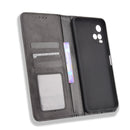 For vivo Y33s / Y21 / Y21s Magnetic Buckle Retro Crazy Horse Texture Horizontal Flip Leather Case with Holder & Card Slots & Photo Frame(Black)