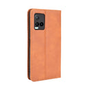 For vivo Y33s / Y21 / Y21s Magnetic Buckle Retro Crazy Horse Texture Horizontal Flip Leather Case with Holder & Card Slots & Photo Frame(Brown)