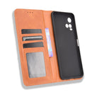 For vivo Y33s / Y21 / Y21s Magnetic Buckle Retro Crazy Horse Texture Horizontal Flip Leather Case with Holder & Card Slots & Photo Frame(Brown)