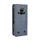 For Doogee S88 Plus / S88 Pro Magnetic Buckle Retro Crazy Horse Texture Horizontal Flip Leather Case with Holder & Card Slots & Photo Frame(Blue)