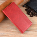 For Doogee S88 Plus / S88 Pro Magnetic Buckle Retro Crazy Horse Texture Horizontal Flip Leather Case with Holder & Card Slots & Photo Frame(Red)