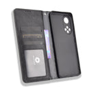 For Honor 50 Magnetic Buckle Retro Crazy Horse Texture Horizontal Flip Leather Case with Holder & Card Slots & Photo Frame(Black)