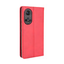For Honor 50 Magnetic Buckle Retro Crazy Horse Texture Horizontal Flip Leather Case with Holder & Card Slots & Photo Frame(Red)