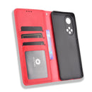 For Honor 50 Magnetic Buckle Retro Crazy Horse Texture Horizontal Flip Leather Case with Holder & Card Slots & Photo Frame(Red)