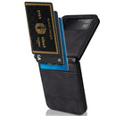 For Samsung Galaxy Z Flip3 5G Retro Crazy Horse Texture Leather Case with Card Slots(Black)