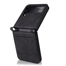 For Samsung Galaxy Z Flip3 5G Retro Crazy Horse Texture Leather Case with Card Slots(Black)