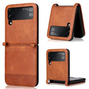 For Samsung Galaxy Z Flip3 5G Retro Crazy Horse Texture Leather Case with Card Slots(Brown)