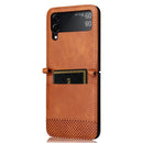 For Samsung Galaxy Z Flip3 5G Retro Crazy Horse Texture Leather Case with Card Slots(Brown)