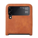 For Samsung Galaxy Z Flip3 5G Retro Crazy Horse Texture Leather Case with Card Slots(Brown)