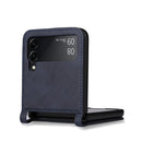 For Samsung Galaxy Z Flip3 5G Retro Crazy Horse Texture Leather Case with Card Slots(Blue)