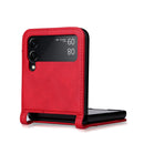 For Samsung Galaxy Z Flip3 5G Retro Crazy Horse Texture Leather Case with Card Slots(Red)