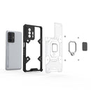 For Xiaomi Mi 11T / 11T Pro Space PC+TPU Shockproof Case with Ring Holder(White)
